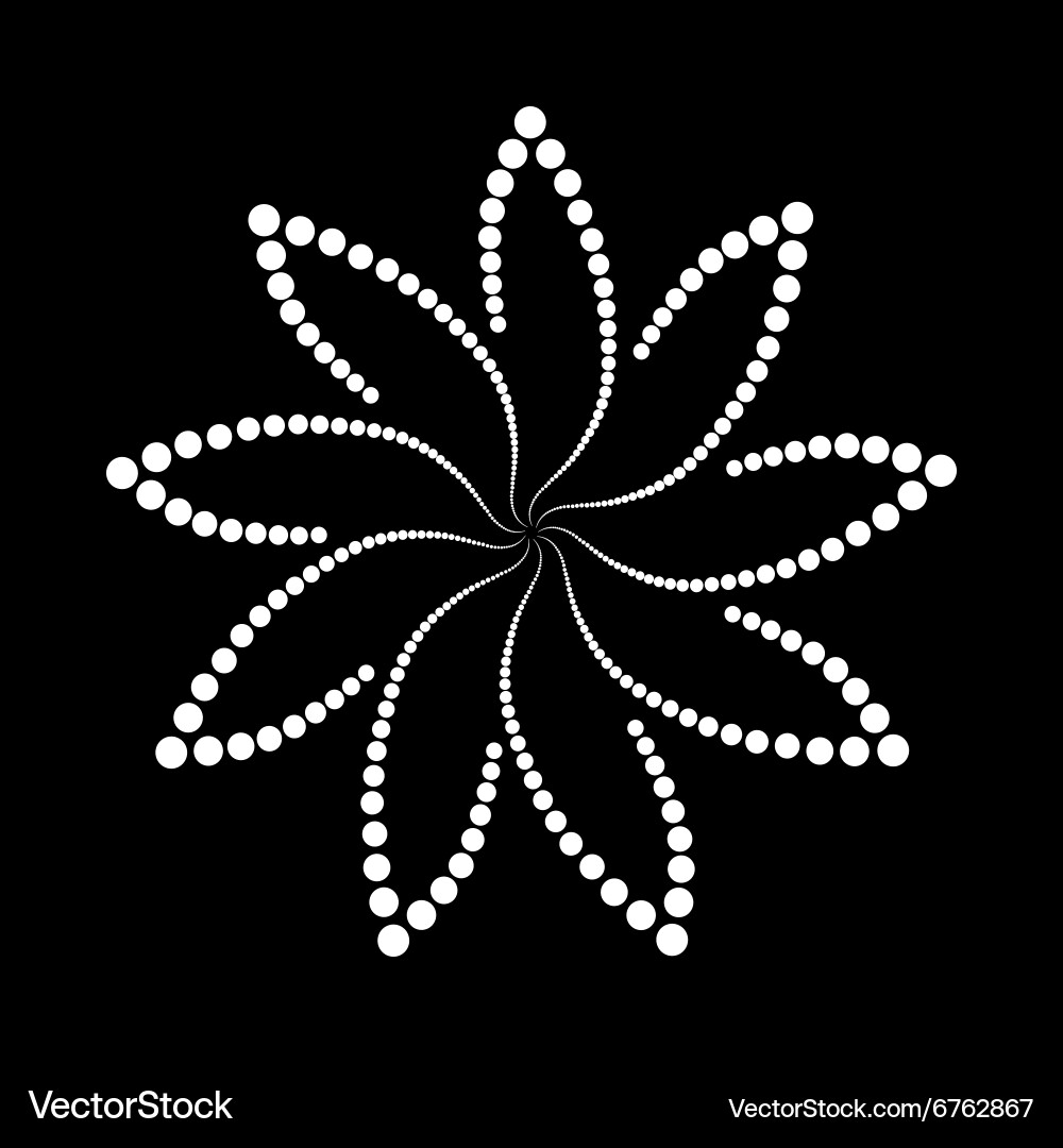 Abstract dotted shape design element vector image