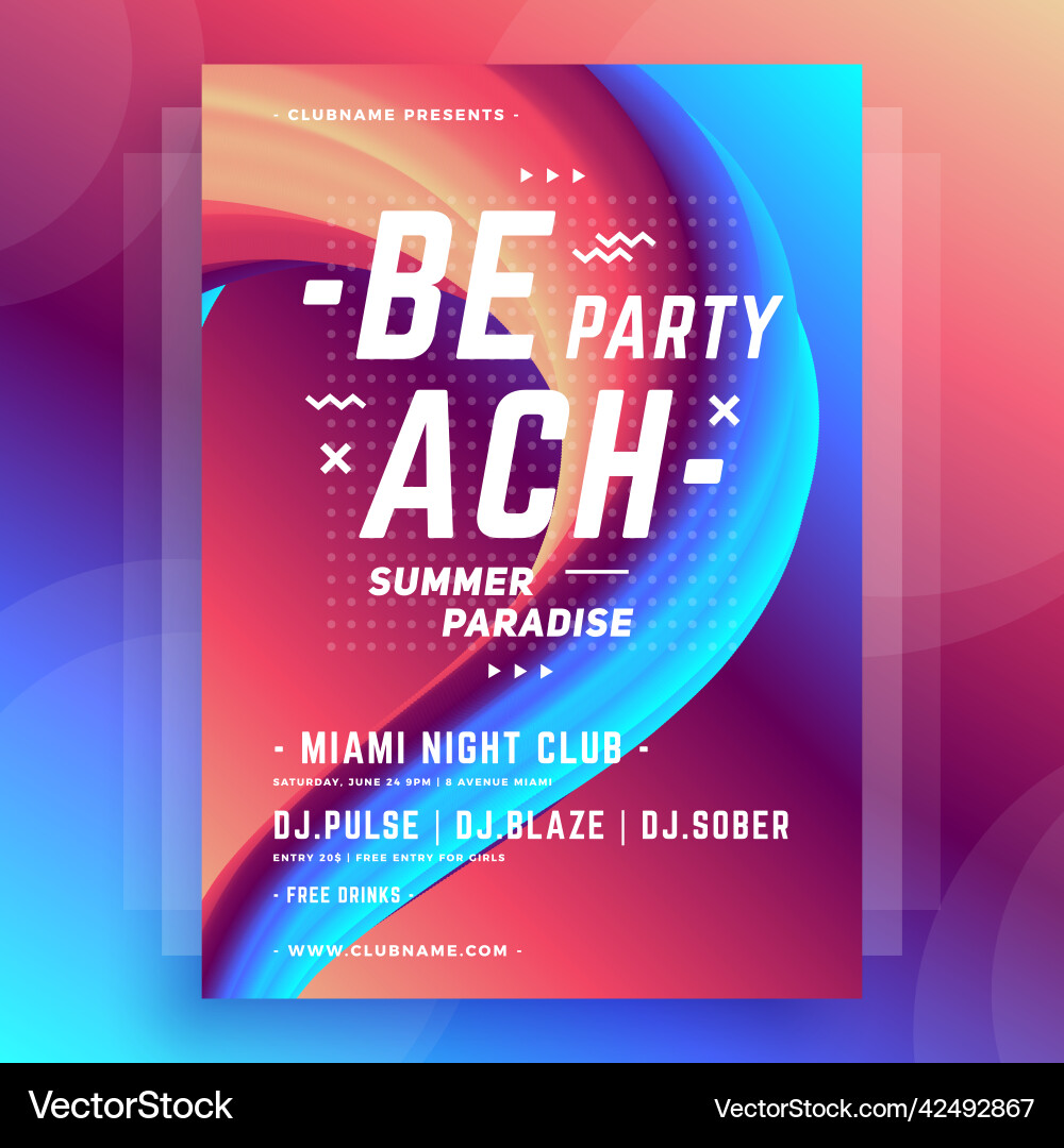 Abstract multicolored neon wave gradient flow Abstract multicolored neon wave gradient flow vector image
