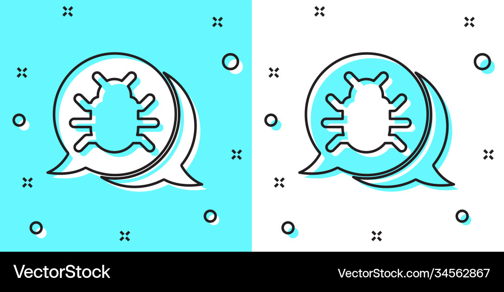 Black line system bug concept icon isolated Black line system bug concept icon isolated vector image