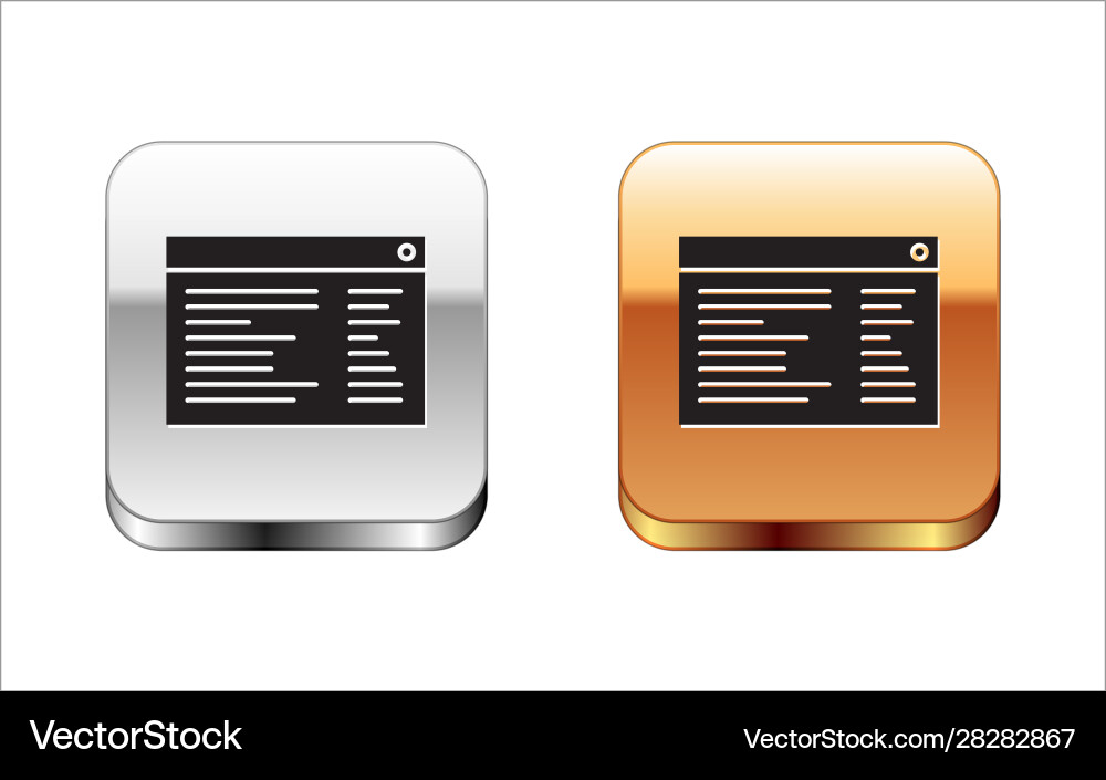 Black software web developer programming code Black software web developer programming code vector image
