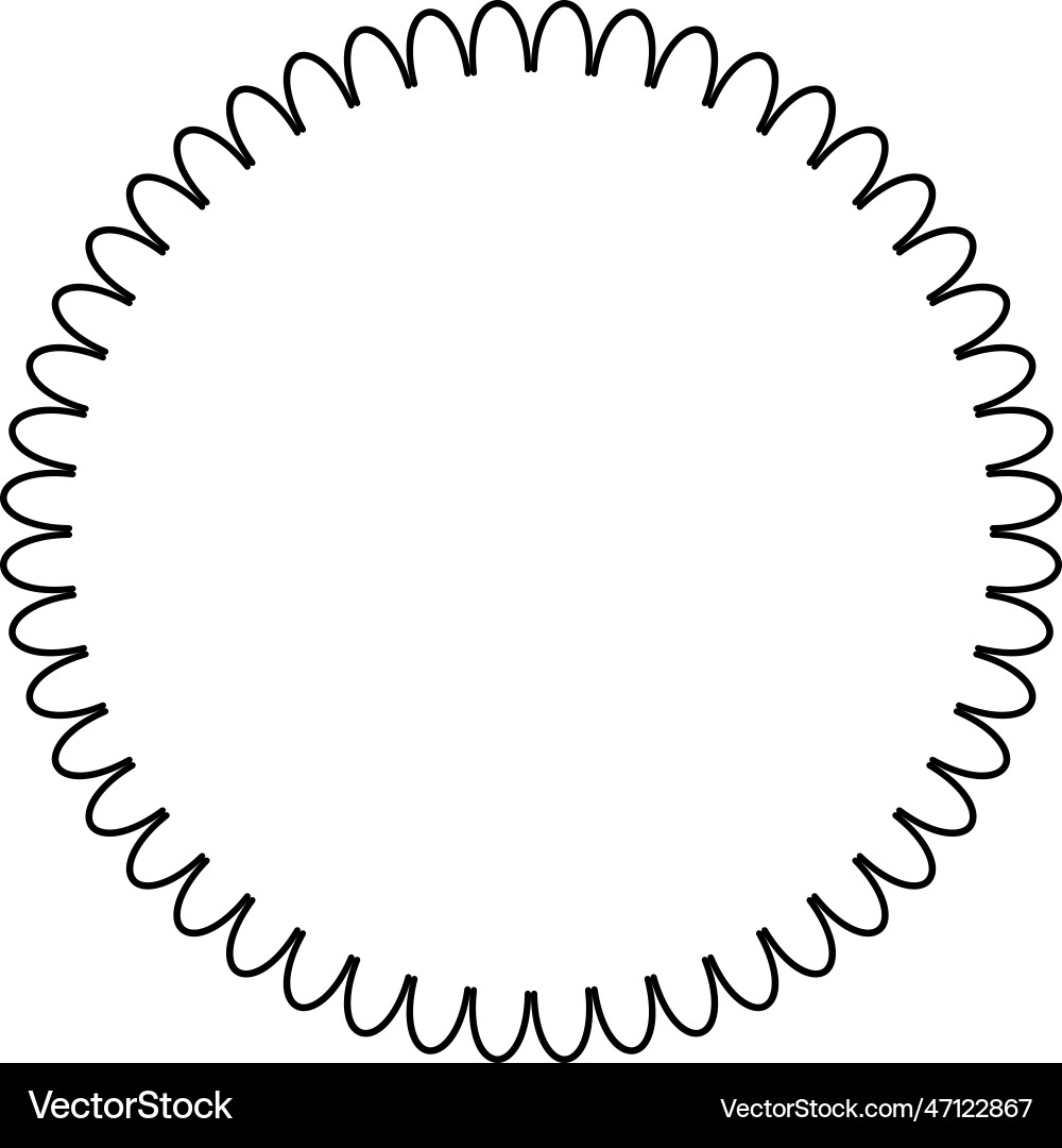 Circle frame round border design shape icon Vector Image
