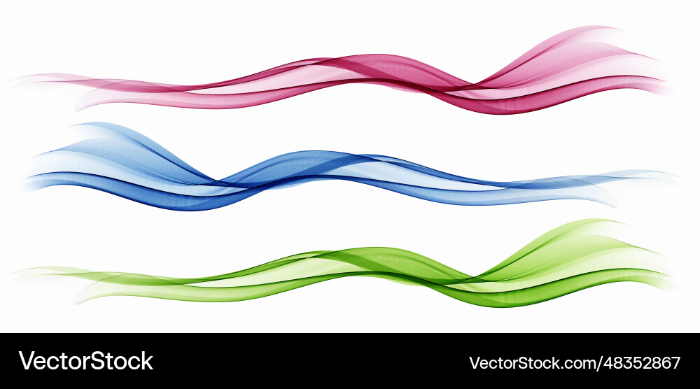 Collection of wavy shapes transparent element wave Collection of wavy shapes transparent element wave vector image