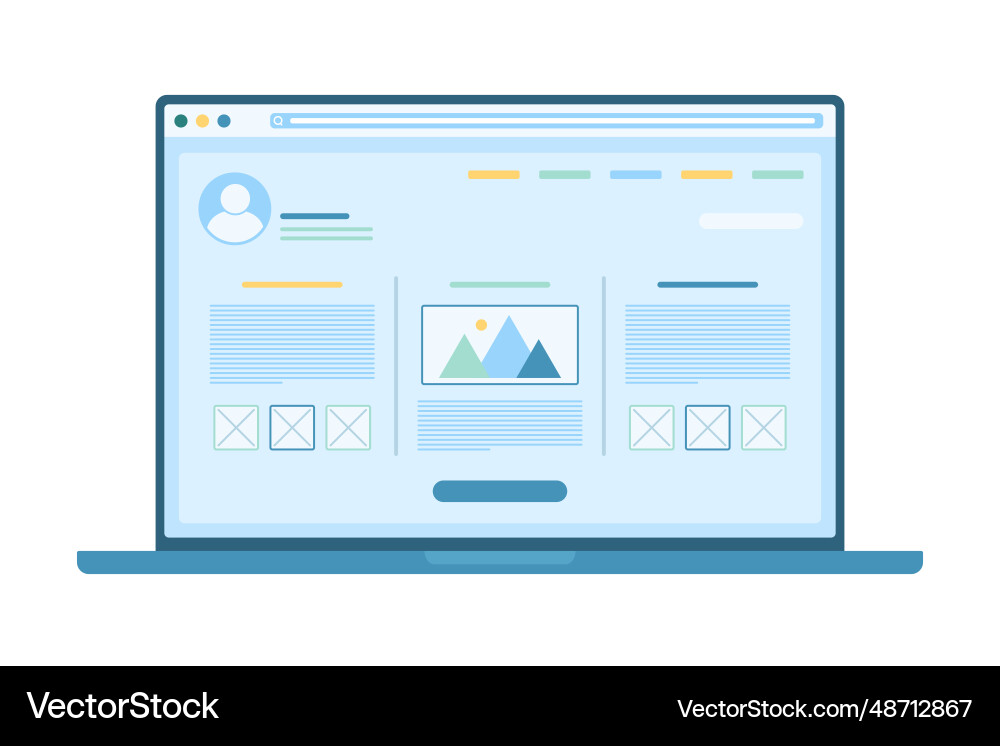 Dashboard design mobile wireframe development Dashboard design mobile wireframe development vector image