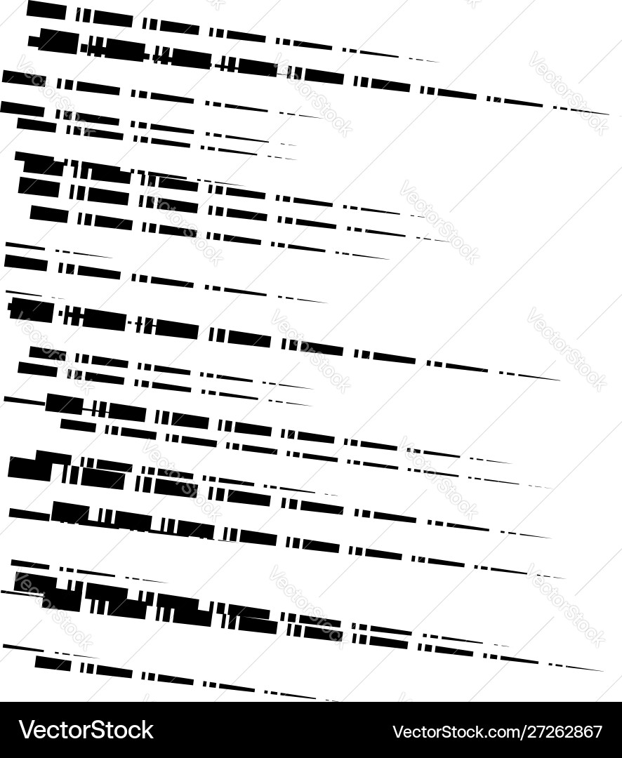Dashed irregular lines segment horizontal stripes vector image