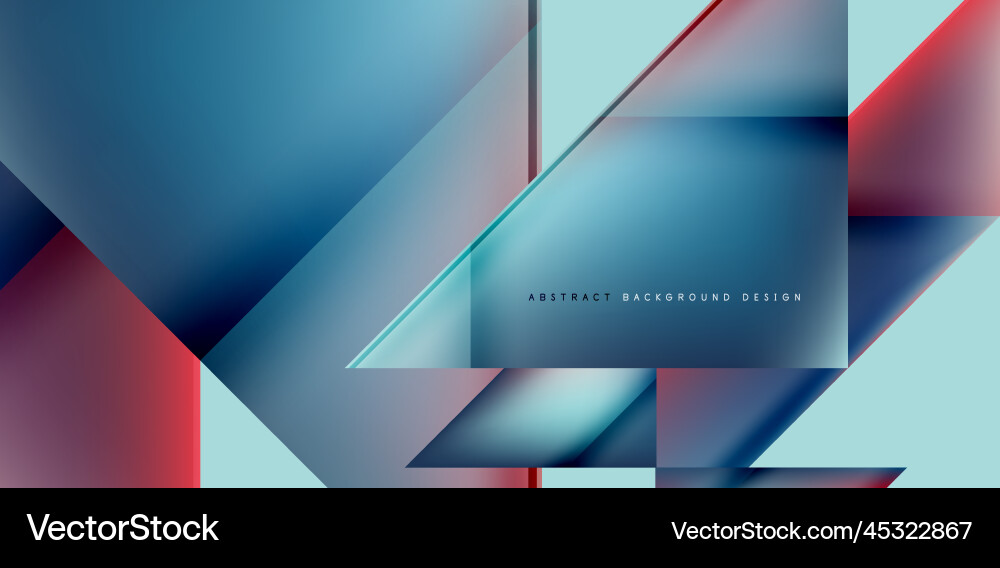 Dynamic triangle design with fluid gradient colors Vector Image