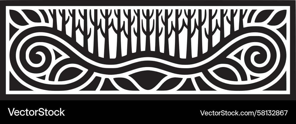 Forest Border Pattern Vector Image