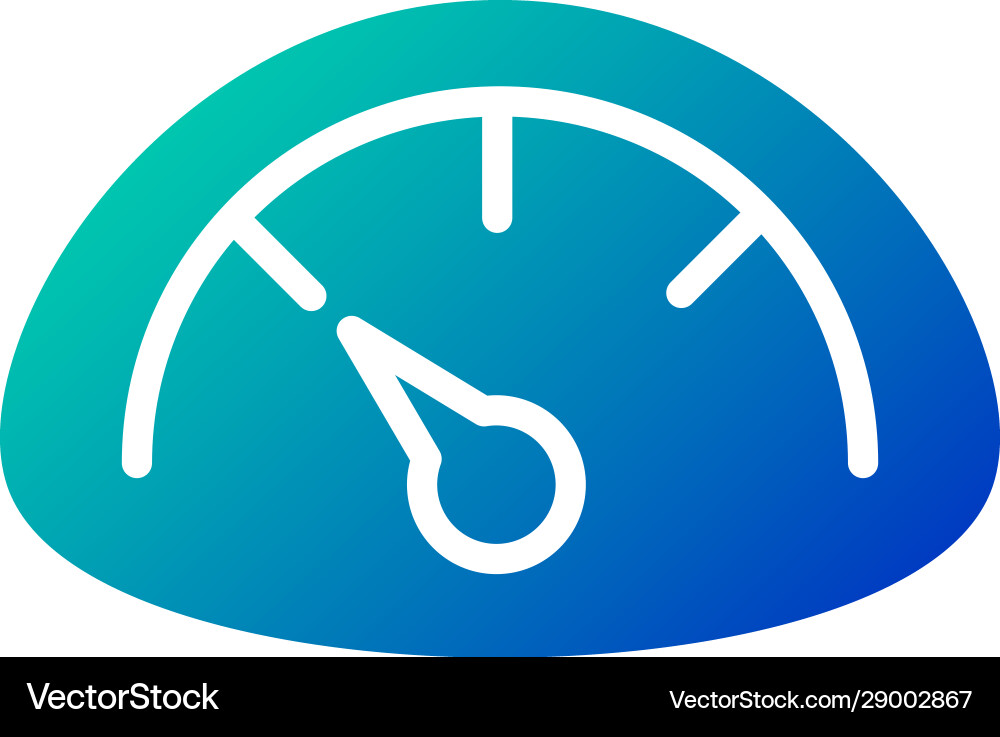 Gauge or speedometer line icon data and analytics Gauge or speedometer line icon data and analytics vector image
