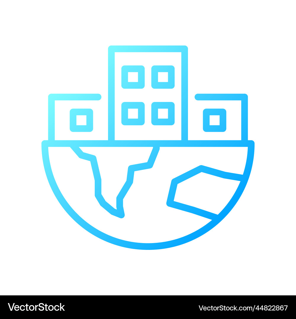 Global infrastructure pixel perfect gradient Global infrastructure pixel perfect gradient vector image