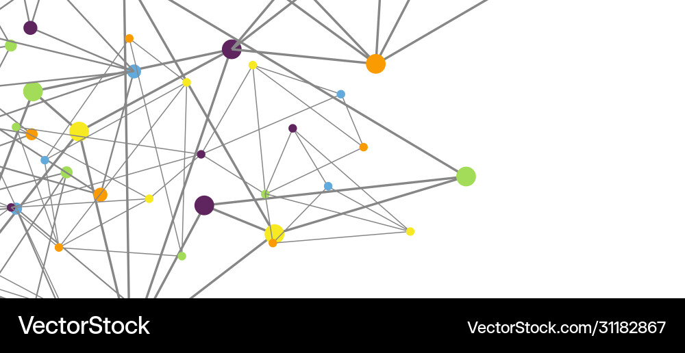 Line points connections triangular technology Vector Image