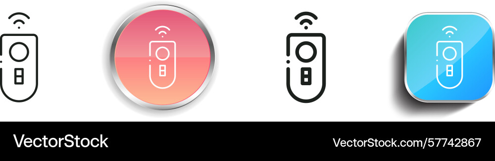 Remote icon thin linear regular and button style Remote icon thin linear regular and button style vector image