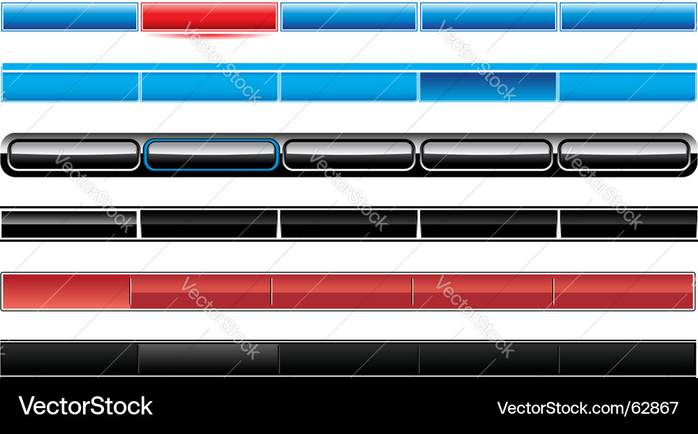 Set of buttons vector image