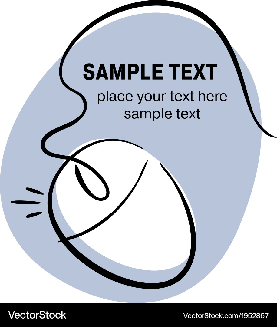 Simple Computer Mouse Sketch vector image