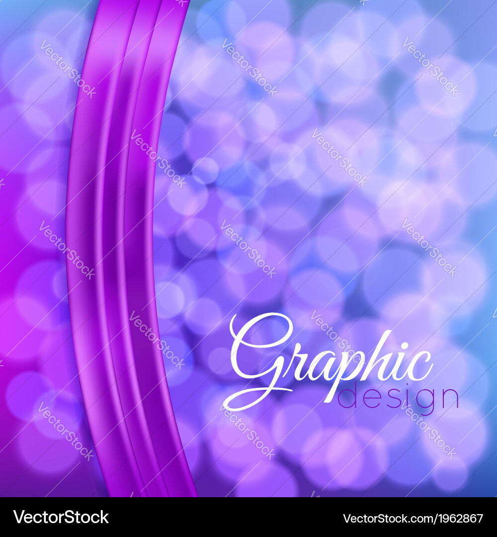 Sparkling Bokeh Ribbon Background Vector Image