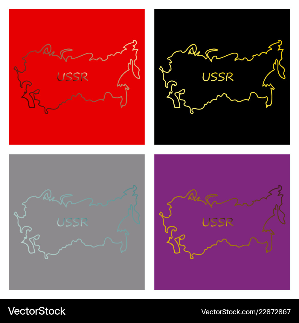 Territory of the soviet union isolated Vector Image