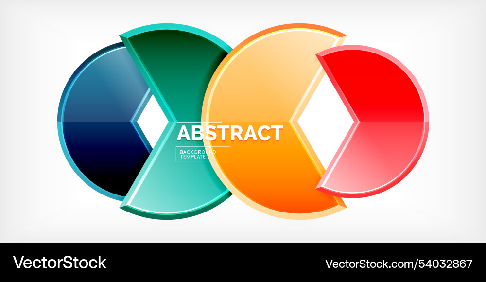 Trendy round shapes with triangular angle design Vector Image