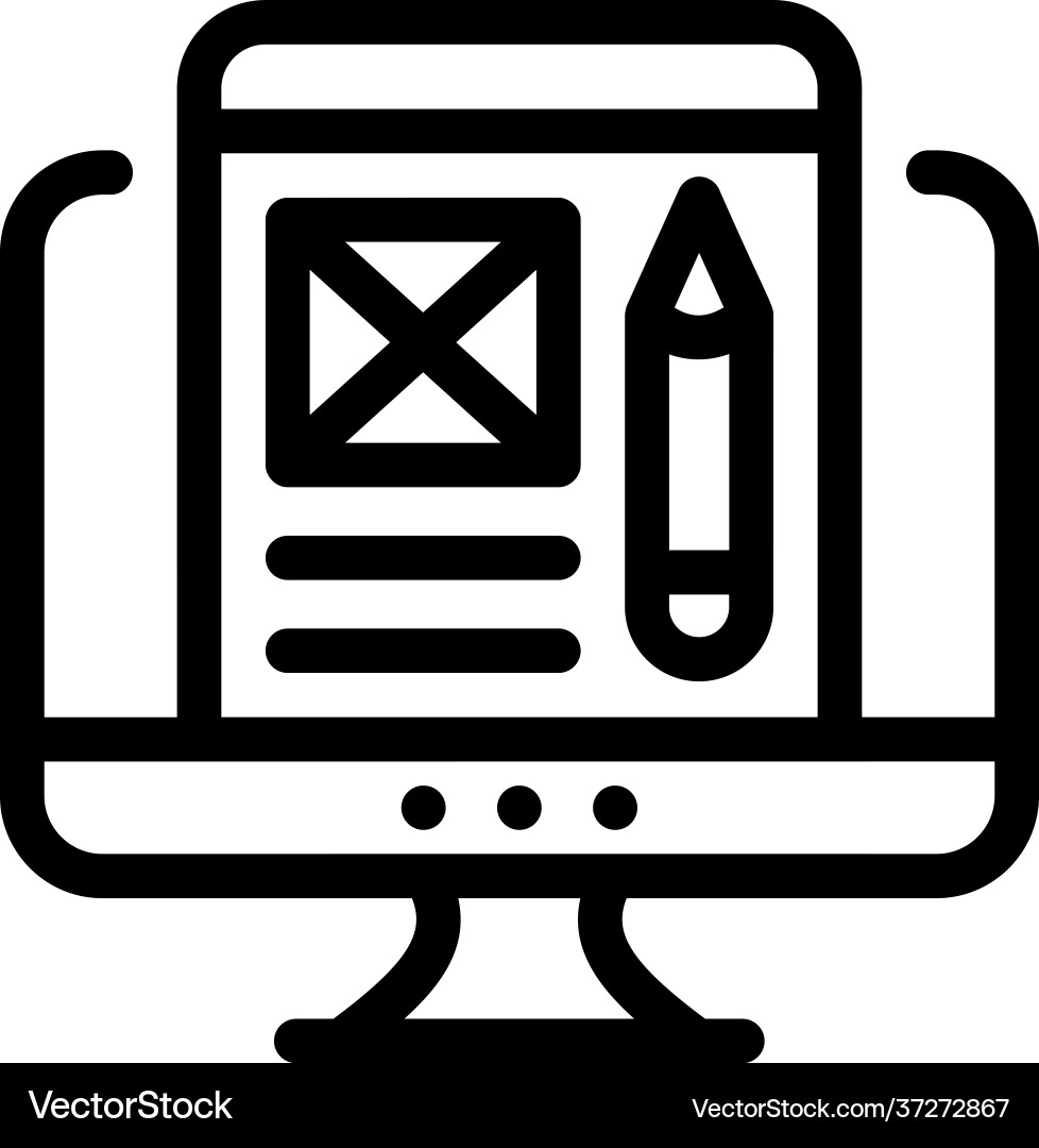 Web wireframe vector image