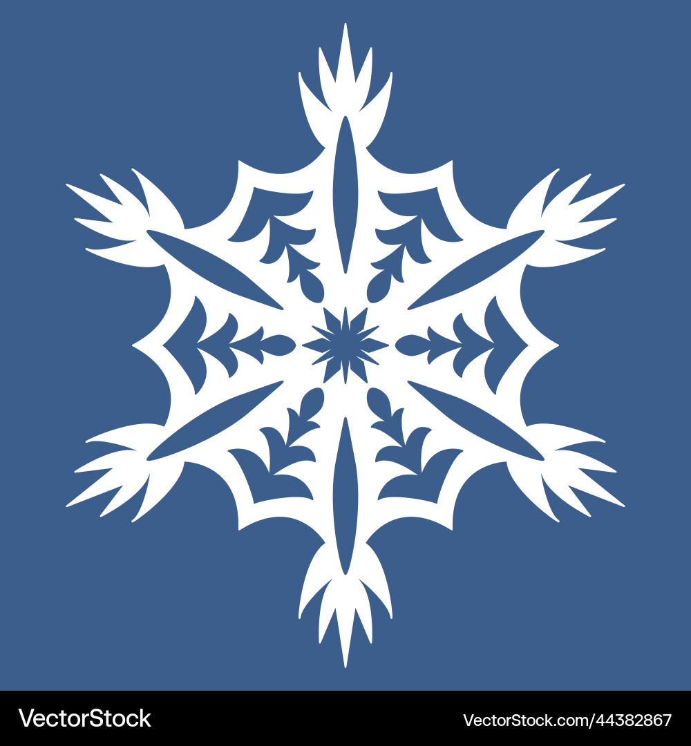 Winter symbol snowflake with 6 rays icon Winter symbol snowflake with 6 rays icon vector image
