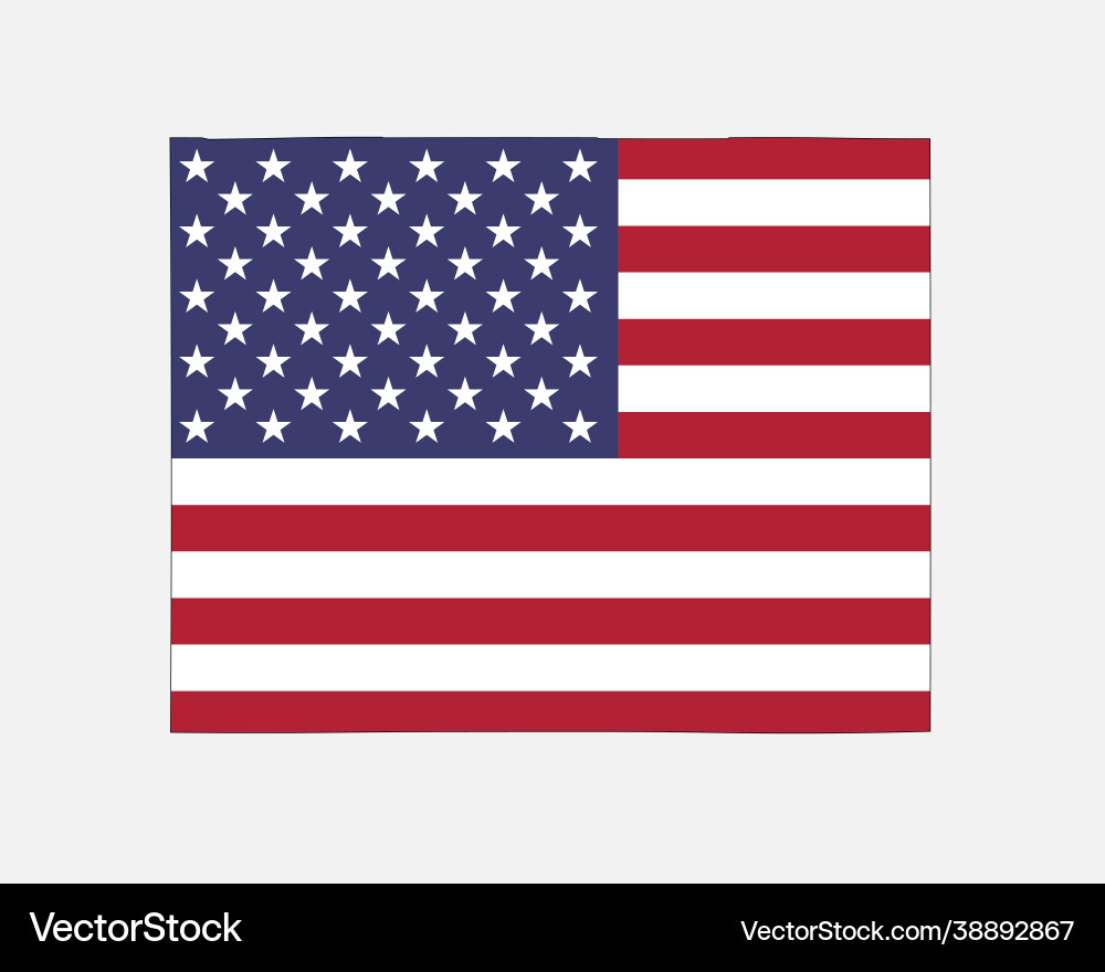 Wyoming map on american flag Wyoming map on american flag vector image