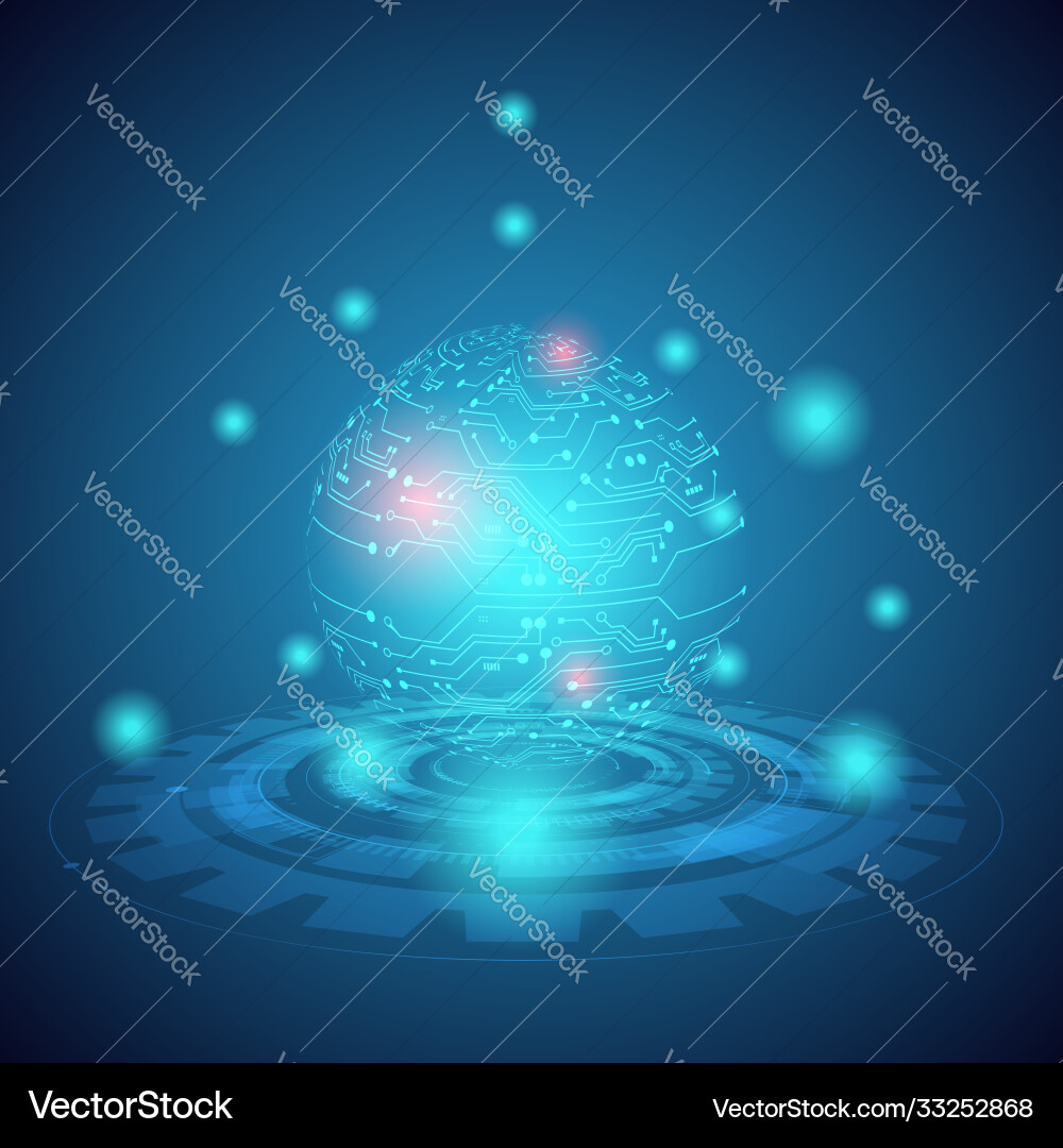 Abstract big data technology background Vector Image