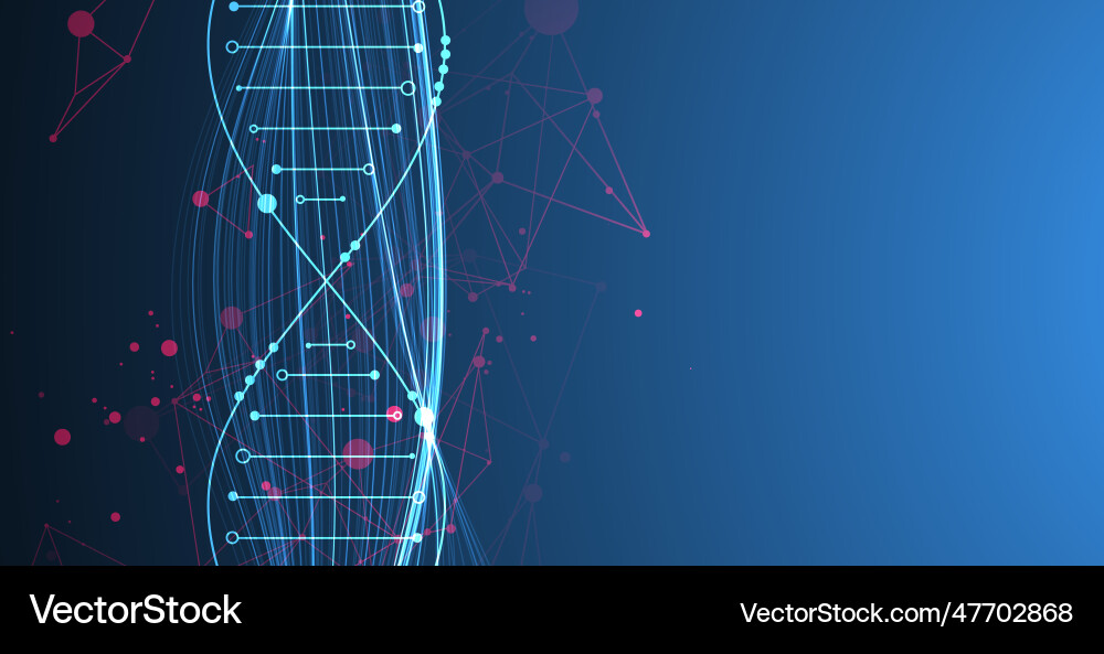 Abstract dna background with plexus effect Abstract dna background with plexus effect vector image