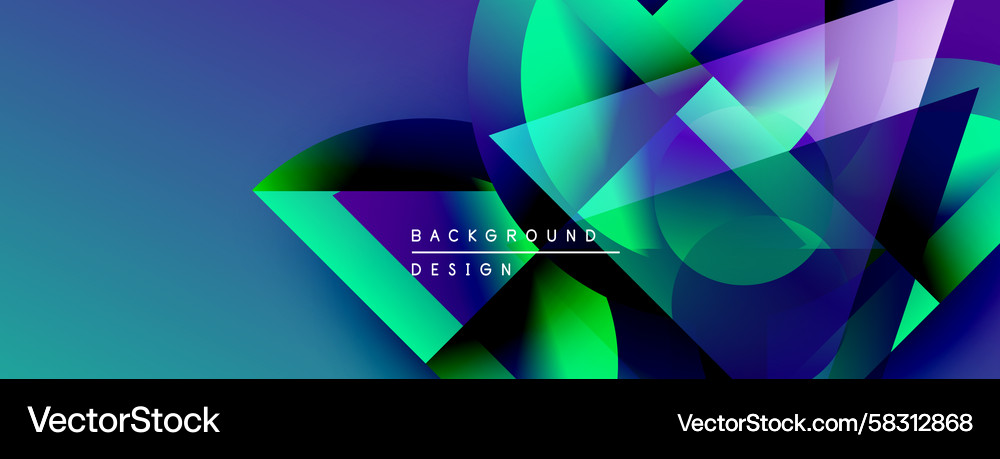 Abstract geometric shapes overlap creating Vector Image