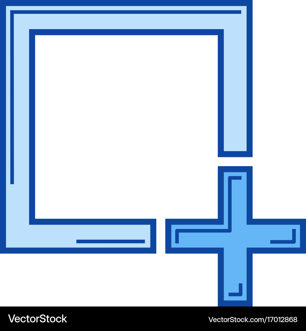 Add image line icon Vector Image