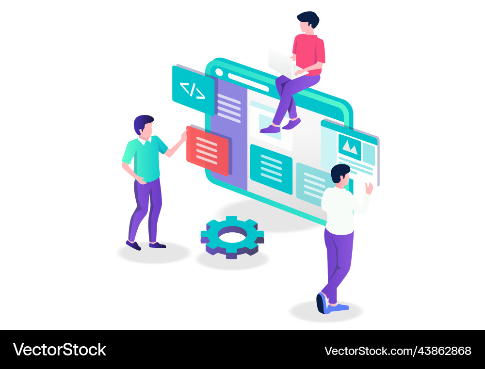 Blog and web designer seo optimization Blog and web designer seo optimization vector image