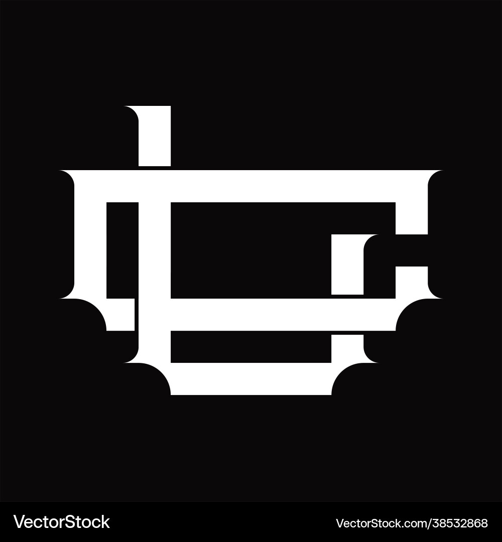 Cl logo monogram with vintage overlapping linked Vector Image