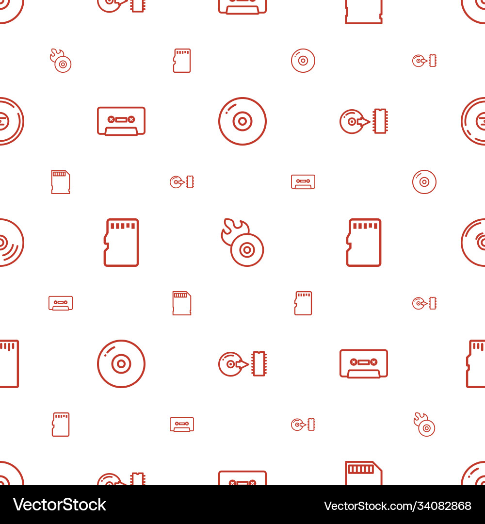 Compact icons pattern seamless white background vector image
