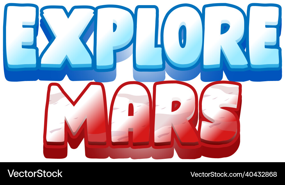 Entdecken Sie Mars Wort Logo Design Entdecken Sie Mars Wort Logo Design vektorbild