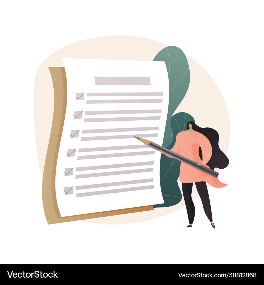 Exams and tests abstract concept Vector Image