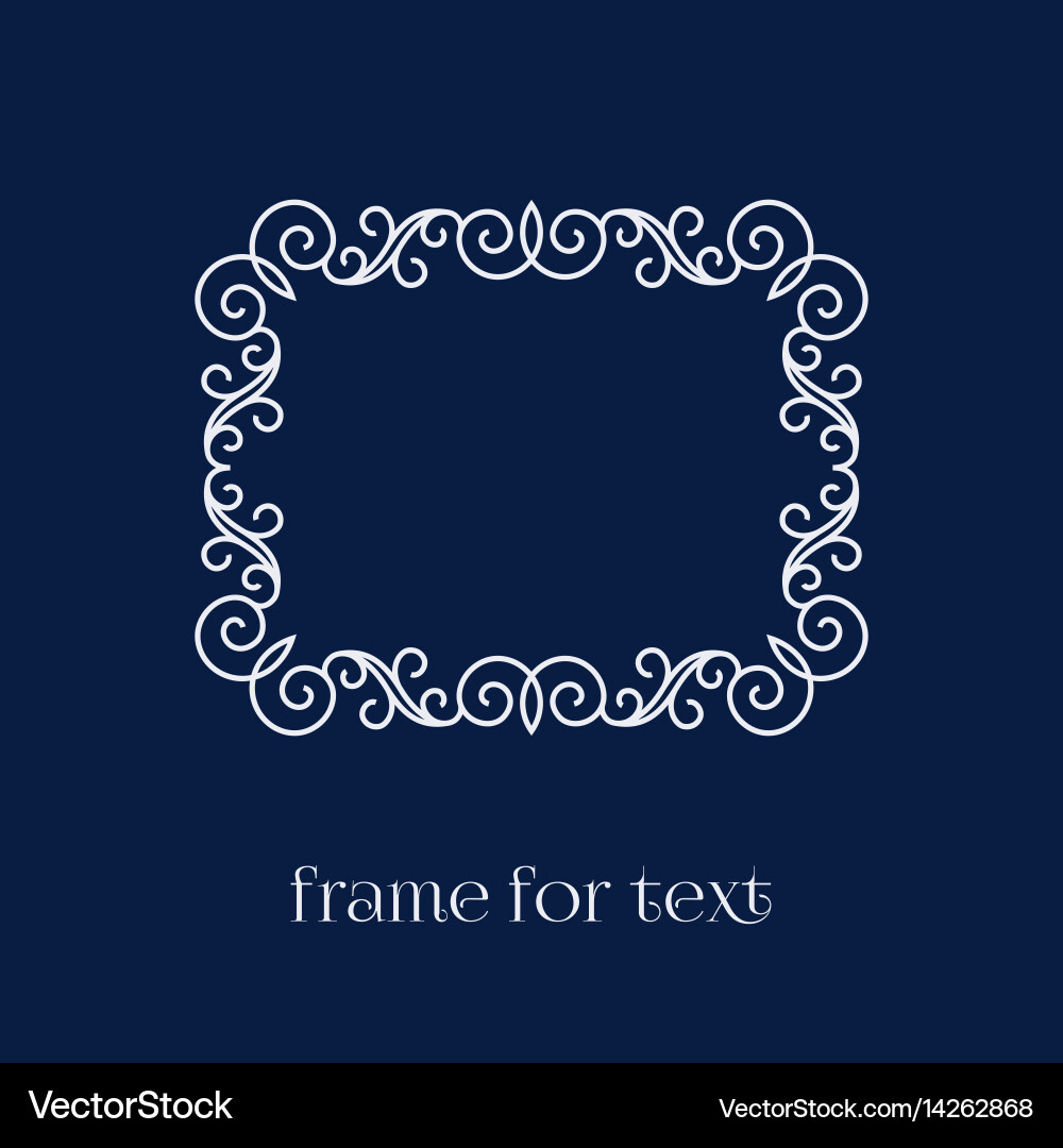 Frame for text vector image