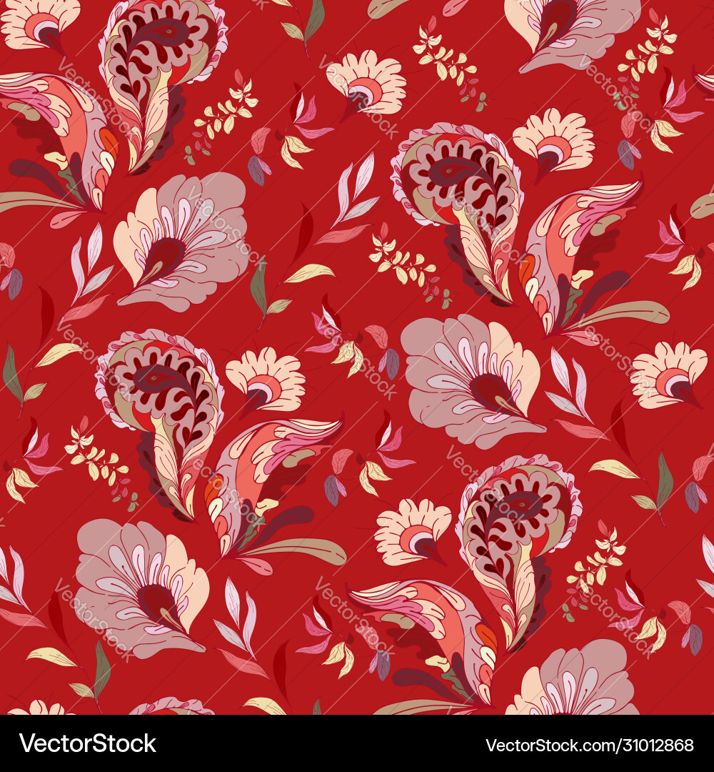 Gelb stilisierte Blumen und Paisley auf grau Gelb stilisierte Blumen und Paisley auf grau vektorbild