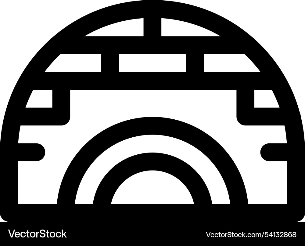 Igloo icon thin linear style design isolated Vector Image