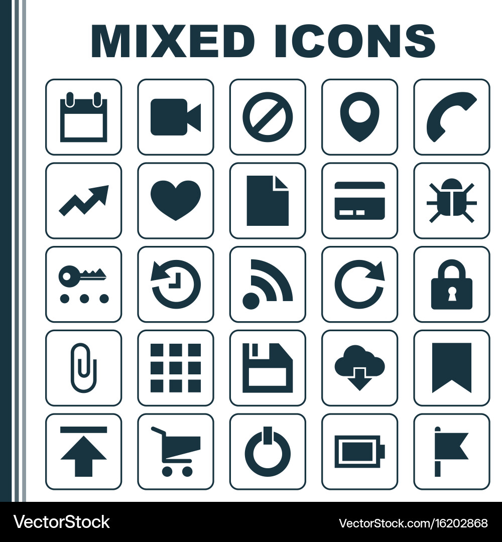 Interface icons set collection of shopping map Vector Image