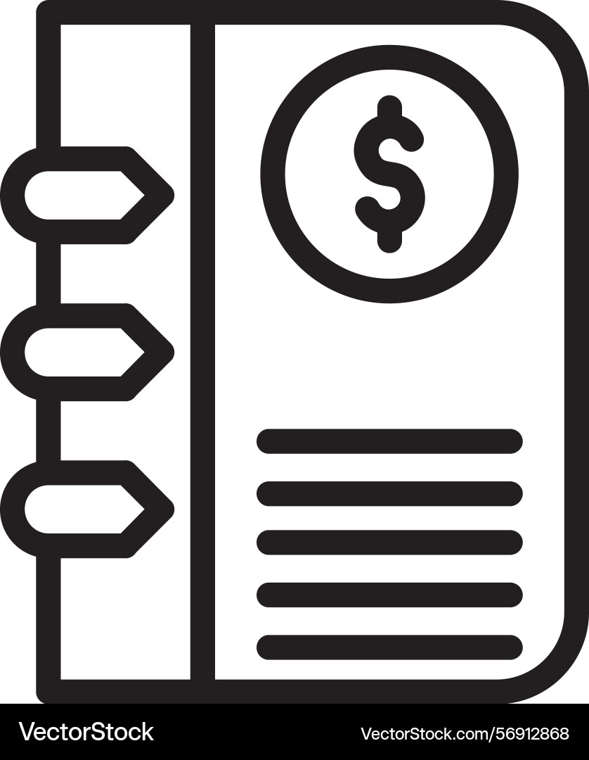 Journal linear style icon design Vector Image