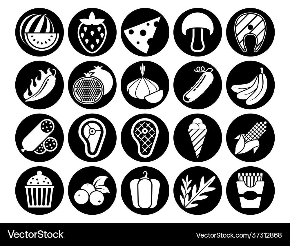 Kitchen set line icons with open path elements Kitchen set line icons with open path elements Vector Image
