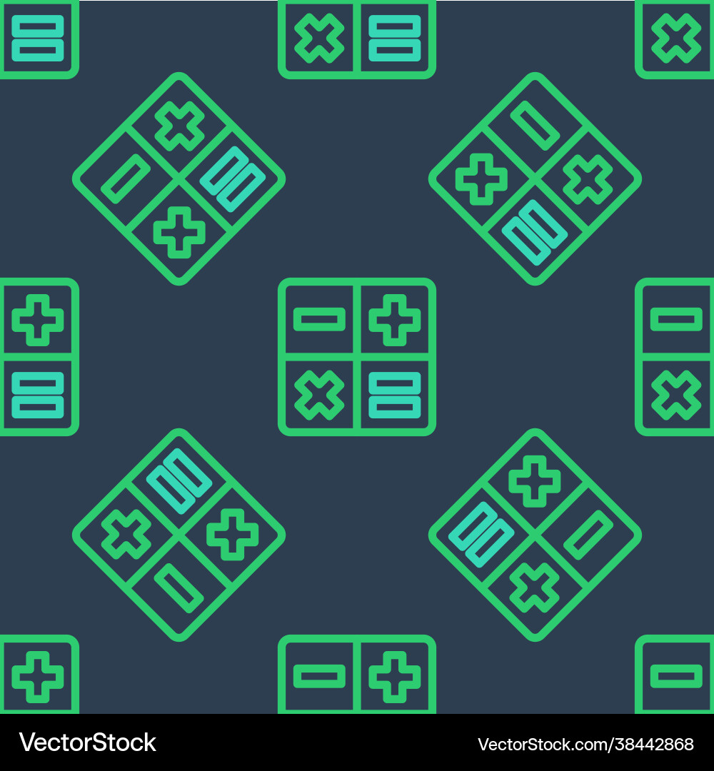 Line calculator icon isolated seamless pattern Line calculator icon isolated seamless pattern vector image