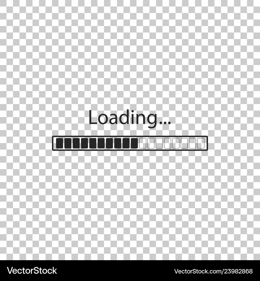 Loading icon isolated progress bar Royalty Free Vector Image