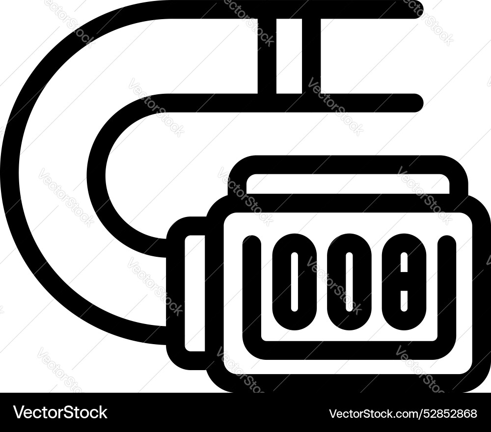 Magnetic key card access control system icon Magnetic key card access control system icon Vector Image