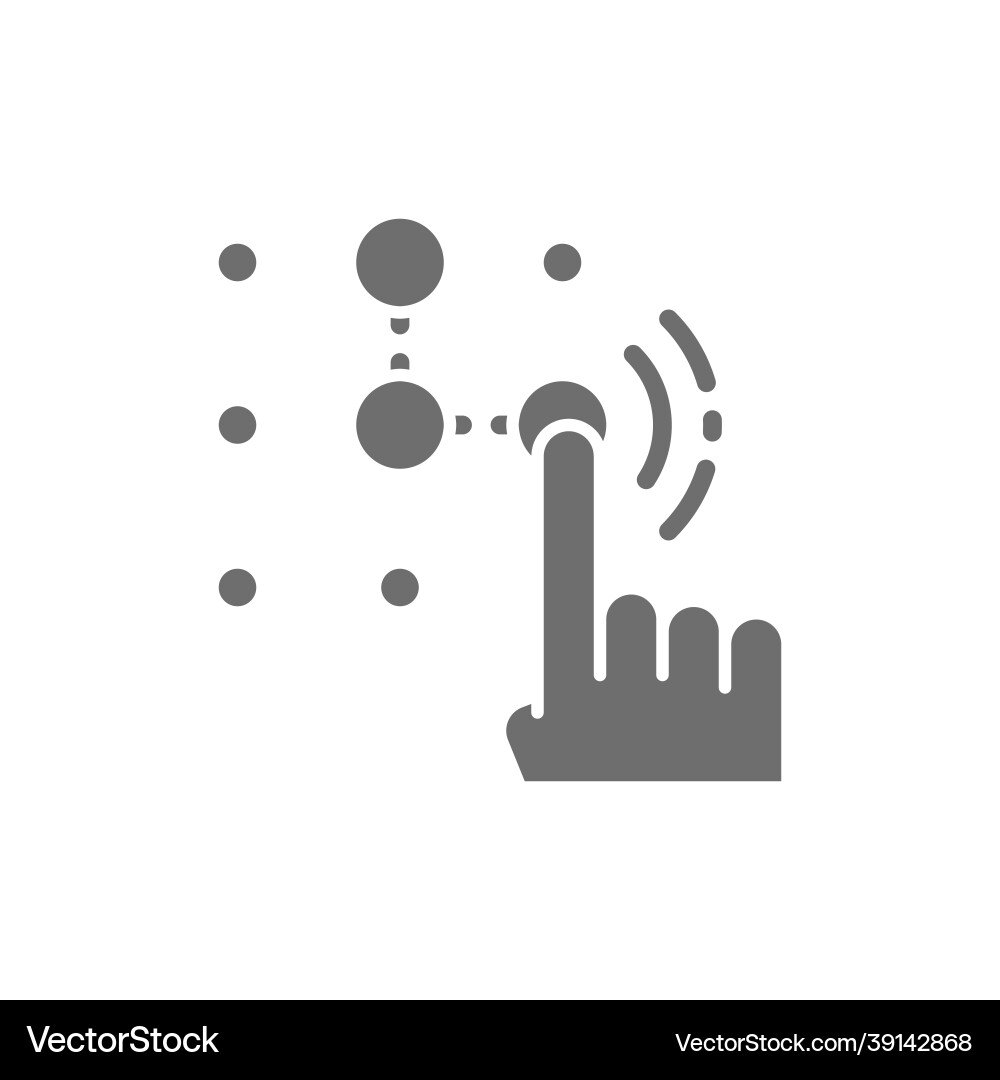Pin code password and unlock identification grey Pin code password and unlock identification grey vector image