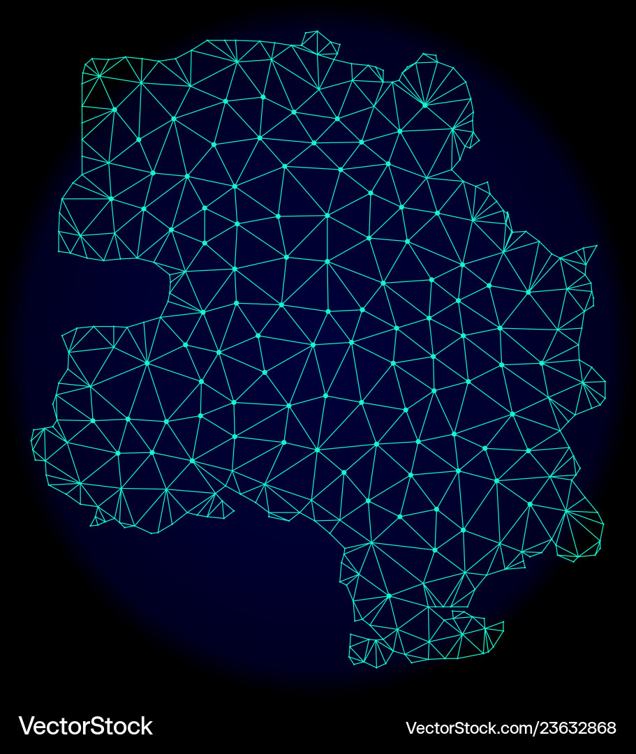 Polygonal network mesh abstract map of new Polygonal network mesh abstract map of new vector image