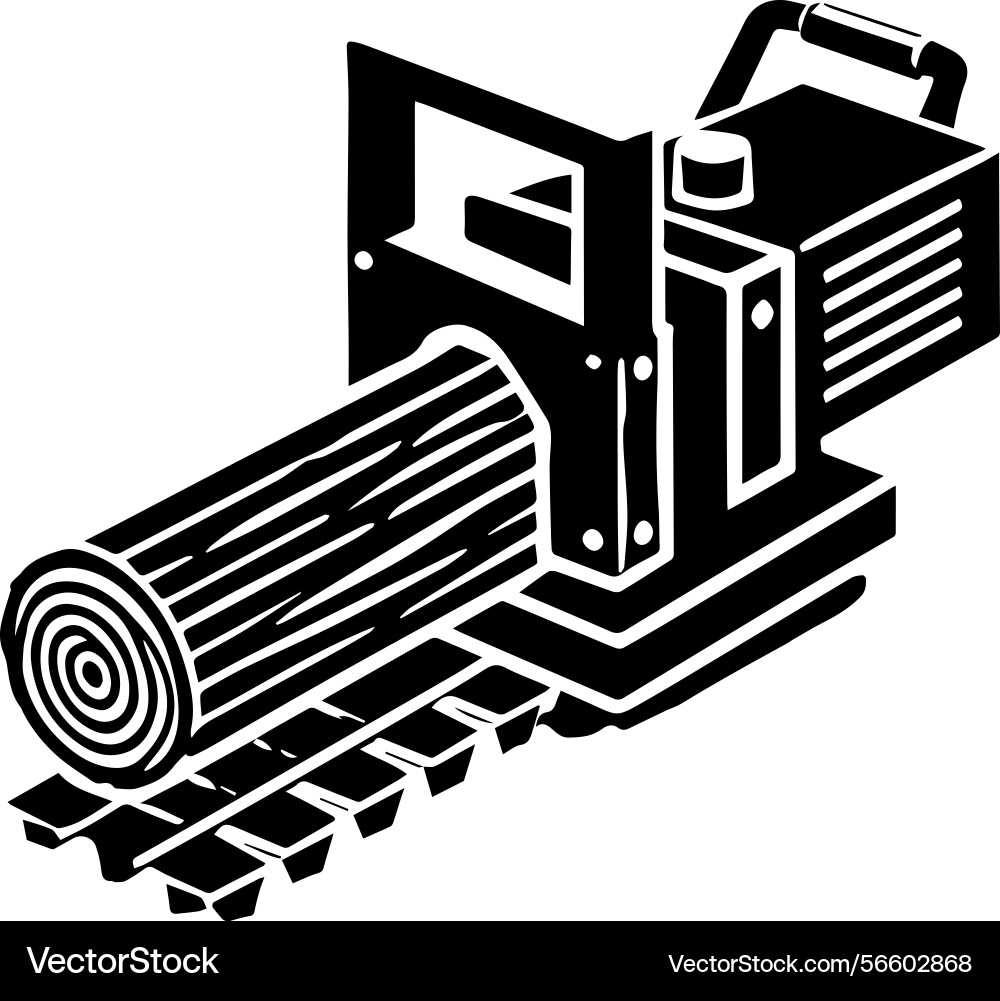 Simple icon of a log splitters logo design Vector Image