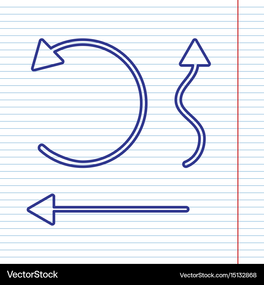 Simple set to interface arrows navy line vector image