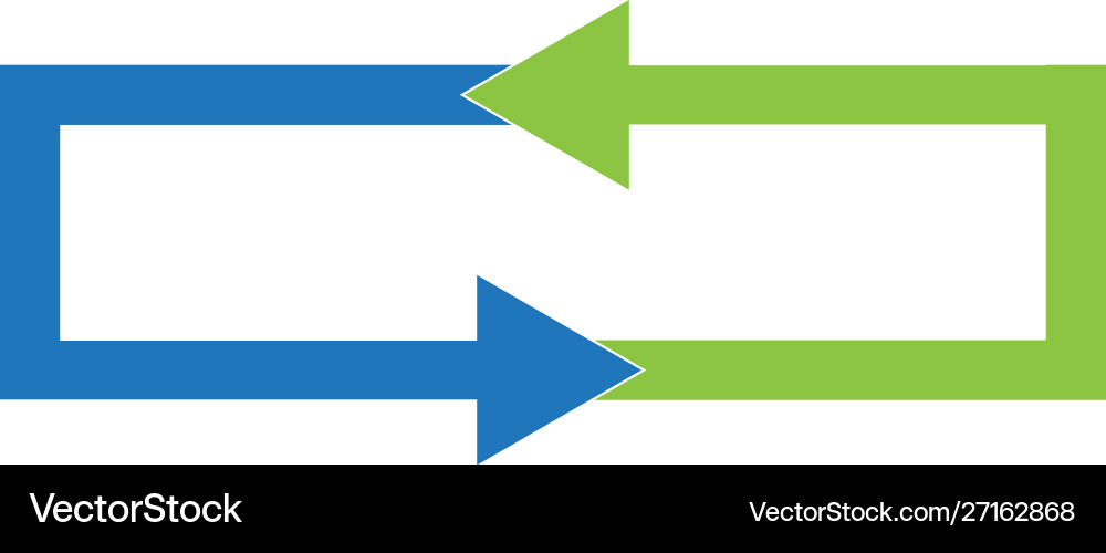 Symbol bidirectional arrows data transfer Symbol bidirectional arrows data transfer vector image
