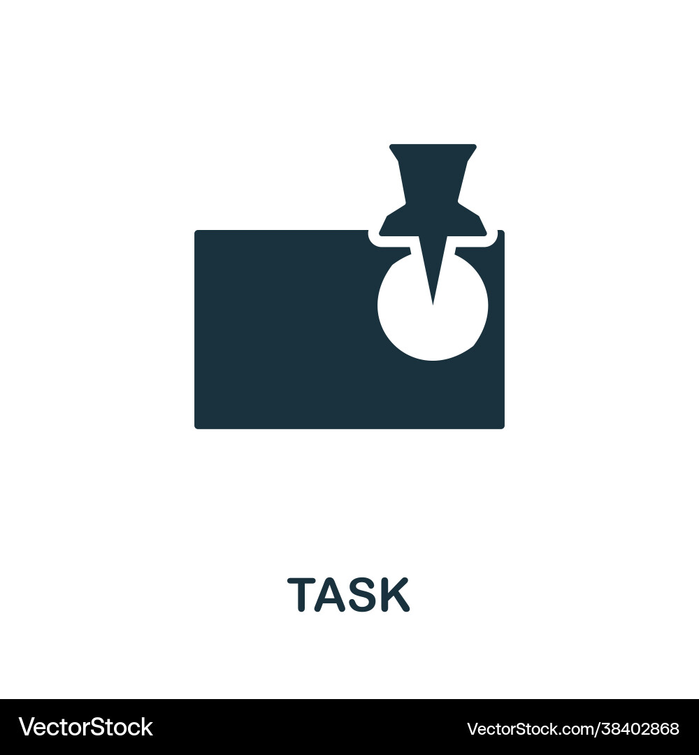 Task icon simple creative element filled Vector Image