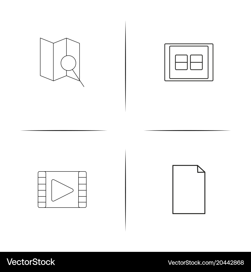 Web und Text einfache lineare Icon setsimple Umriss vektorbild