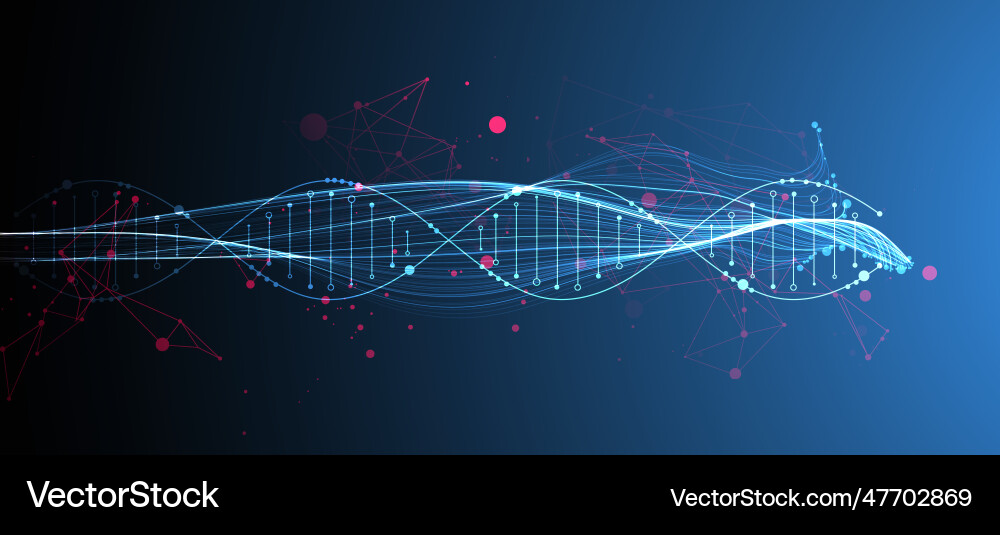 Abstract dna background with plexus effect Abstract dna background with plexus effect vector image