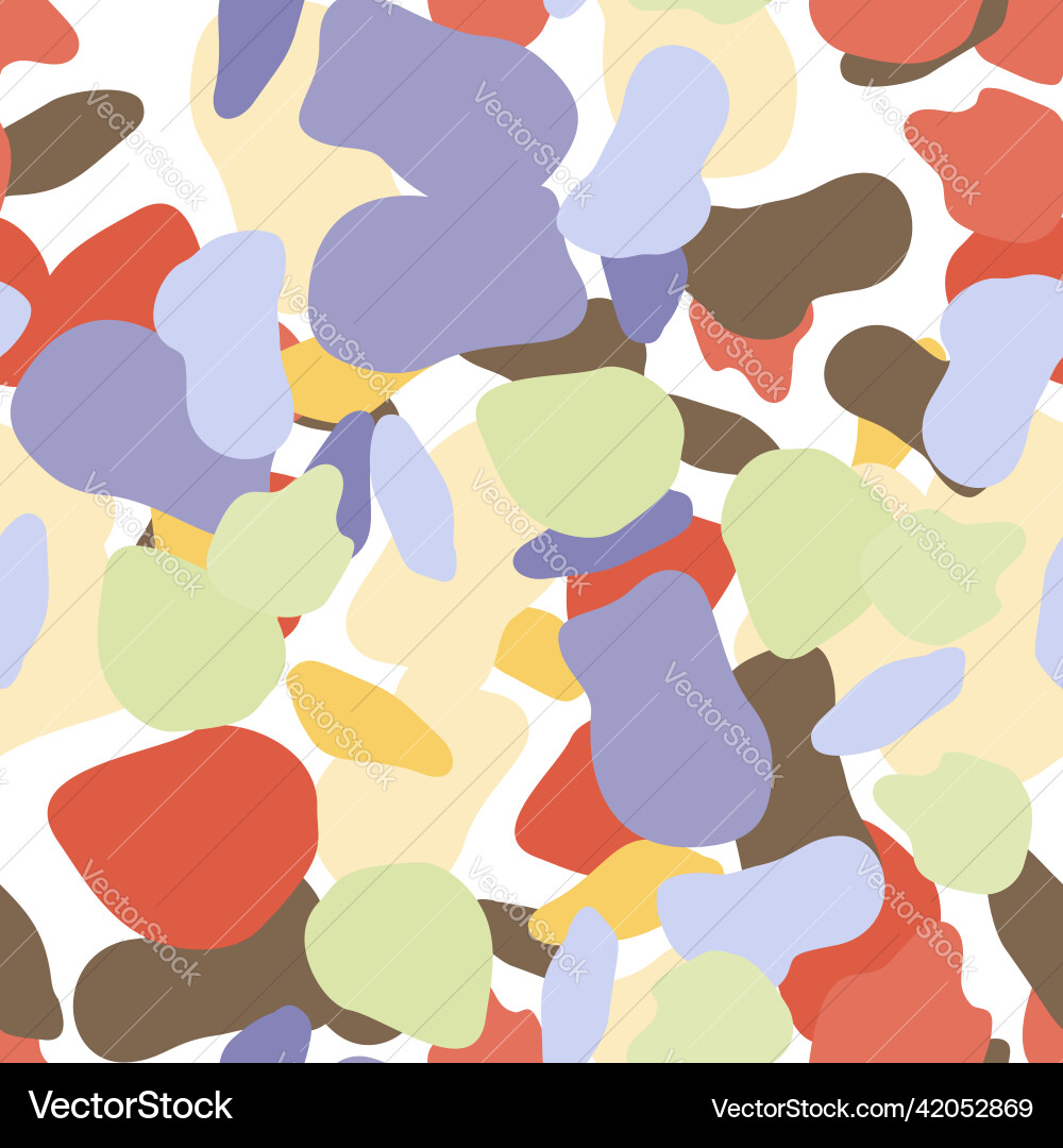 Doodle circle shape seamless pattern abstract Vector Image