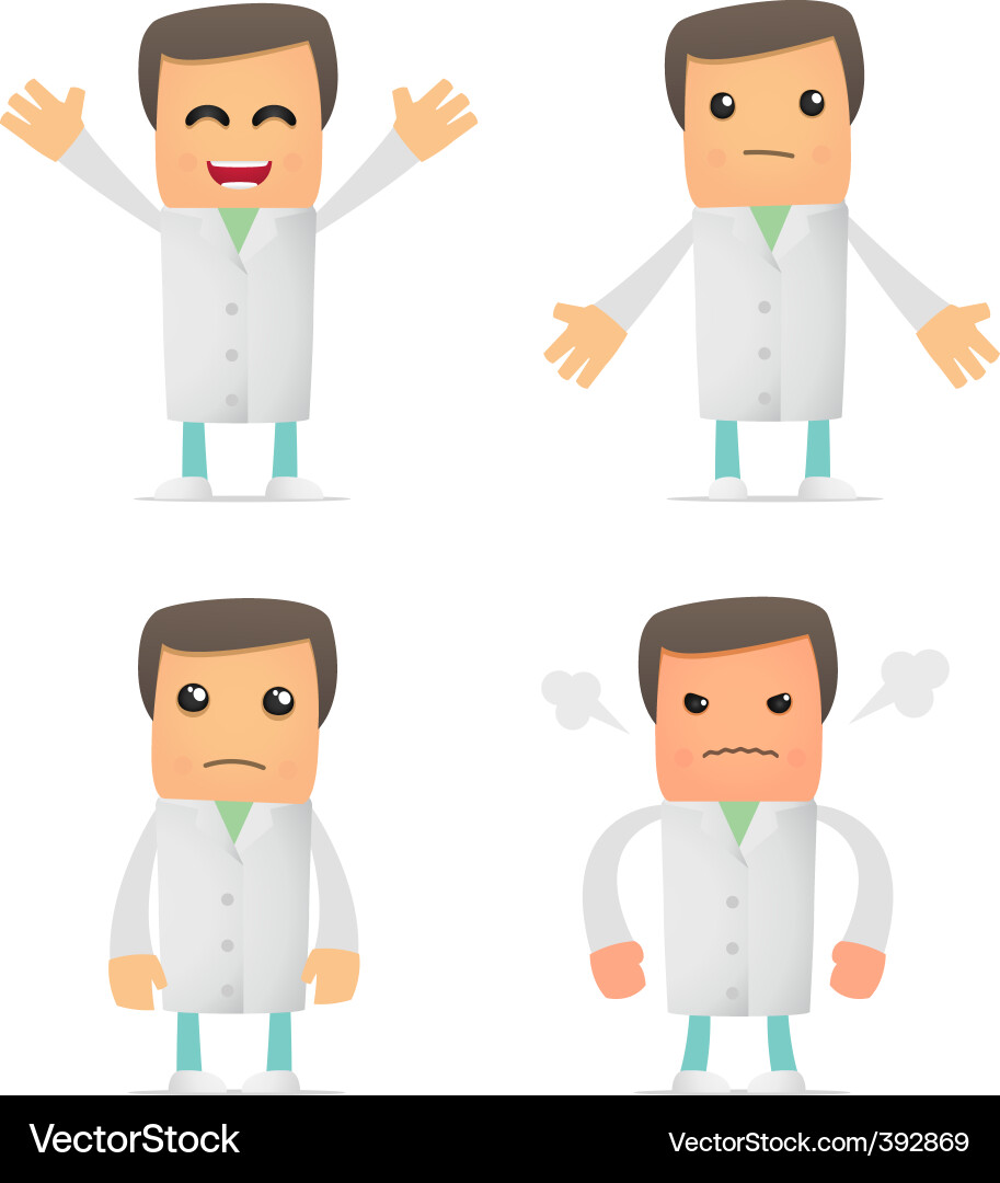 Funny Cartoon Doctors Vector Image